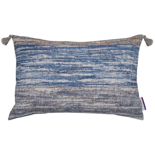 Tom Tailor RUSTICAL Kissenhülle – 35×55 Cm – Blau/natur 1