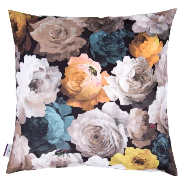 TOM TAILOR VELVET FLOWERS Kissenhülle – 60×60 Cm – Braun 1