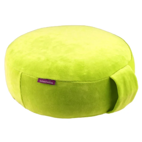 Farbenfreunde Interieur Bodensitz- & Yogakissen Aus Nicky – Ø 31 Cm – Höhe 11 Cm – Lemon Green 1
