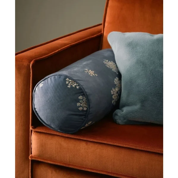 Essenza Home Essenza Lauren Nackenrolle Mit Füllung – Ø 22 X 50 Cm – Indigo Blue 3