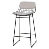 HK Living Sitzkissen Gefüllt Für Wire Chair Barhocker – 32×38 Cm – Rücken 17×38 Cm – Pebble 10