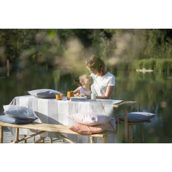 David Fussenegger Nadelstreifen Kissenhülle 2er-Set – 40×40 Cm – Altrosa 8