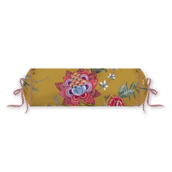 Pip Studio Flower Festival Nackenrolle Mit Füllung – Ø 22 Cm – Länge 70 Cm – Gelb 1