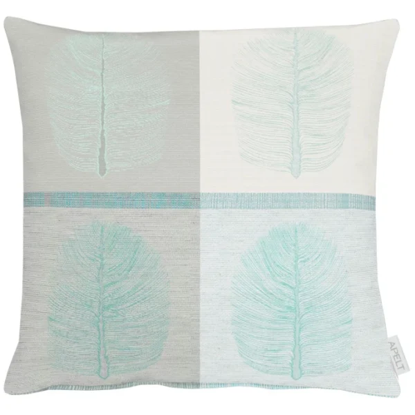Apelt Loft Style Vito Kissenhülle – 46×46 Cm – Weiß-grau-türkis 1