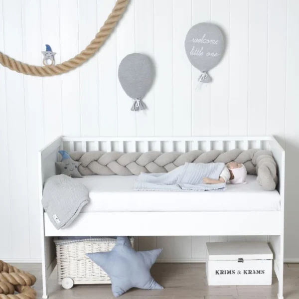 Nordic Coast Company Strick Bettschlange Geflochten – 17×200 Cm – Grau 6