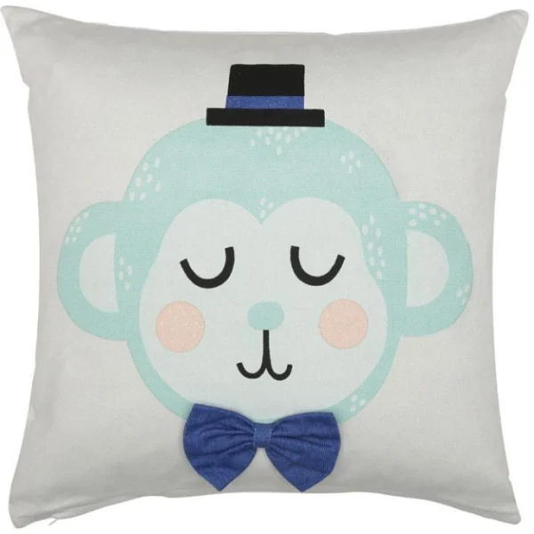 Södahl Monty Monkey Kinderkissen Mit Füllung – 45×45 Cm – Grau 1
