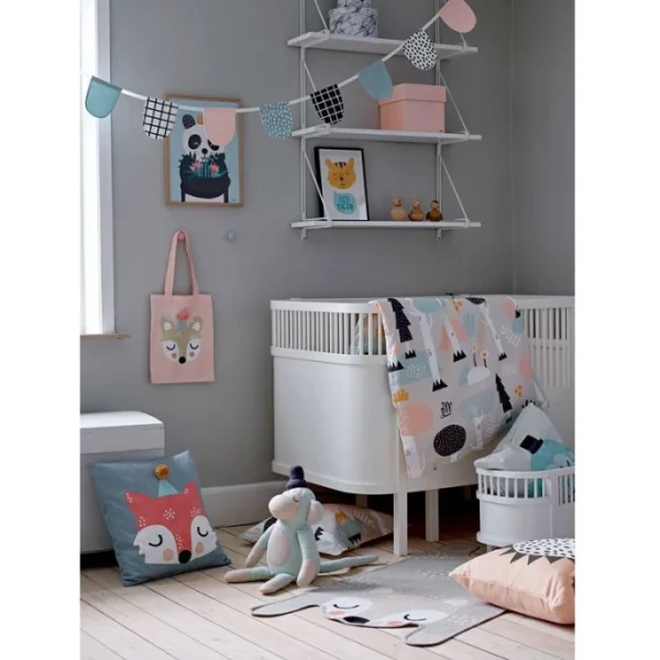 Södahl Monty Monkey Kinderkissen Mit Füllung – 45×45 Cm – Grau 3