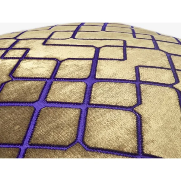 Rohleder Home Collection Eternity Diamond Kissen Mit Füllung – 50×50 Cm – Gold 3