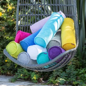 Farbenfreunde FRESH Frottee Nackenrolle-Kissenbezug – Ø 15 Cm – Länge 40 Cm – Platingrau 6