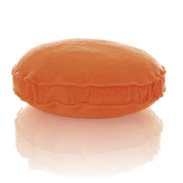 Farbenfreunde FRESH Frottee Stegkissen Rund – Mit Füllung – Ø 65 Cm – Höhe 10 Cm – Softorange 1