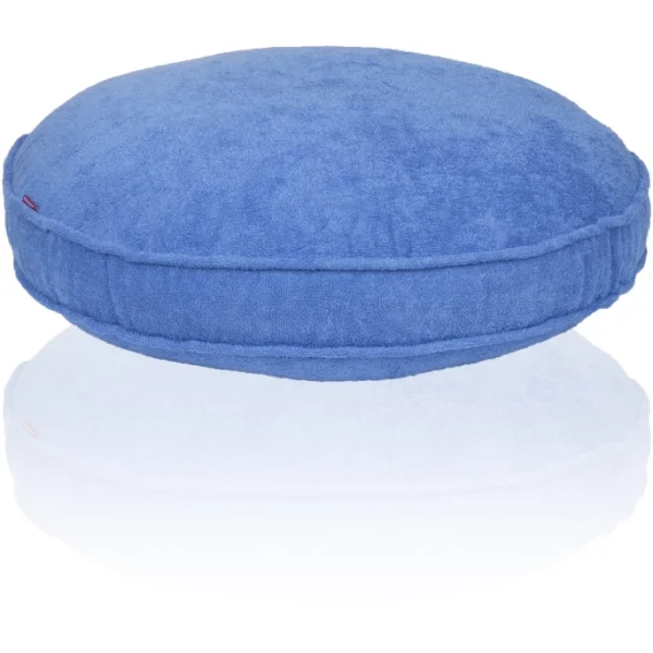 Farbenfreunde FRESH Frottee Stegkissen Rund – Mit Füllung – Ø 65 Cm – Höhe 10 Cm – Gauloise 1