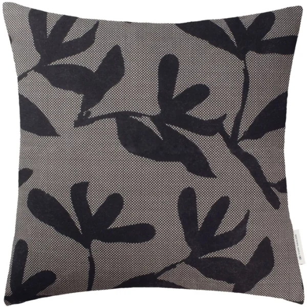 Tom Tailor Checked Floral Kissenhülle – 45×45 Cm – Schwarz 1