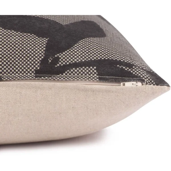 Tom Tailor Checked Floral Kissenhülle – 45×45 Cm – Schwarz 3