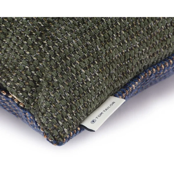 Tom Tailor Chenille Pattern Kissenhülle – 45×45 Cm – Grün-blau 4