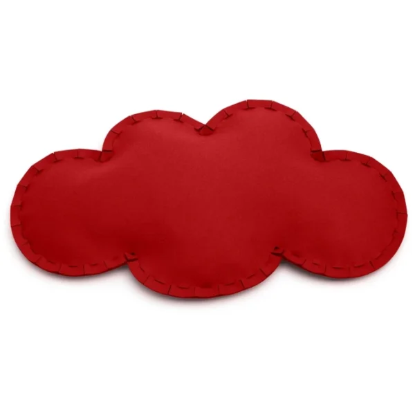 Hey-SIGN WOLKE Bodenkissen Mit Füllung – 95x55x13 Cm – Rot 1