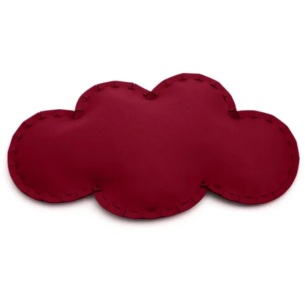 Hey-SIGN WOLKE Bodenkissen Mit Füllung – 95x55x13 Cm – Bordeaux 1