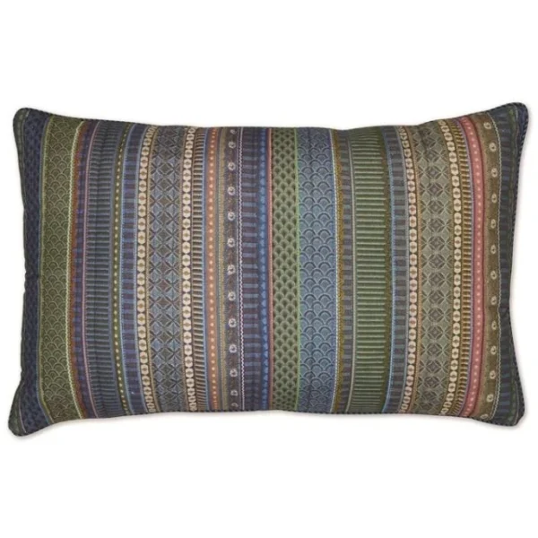 Pip Studio Ribbon Quilted Kissen Mit Füllung – 45×70 Cm – Blau Grün 1
