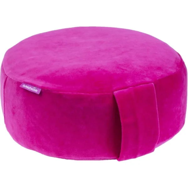 Farbenfreunde Yoga Bodenkissen Aus Nicky-Stoff – Ø 31 Cm – Höhe 11 Cm – Cranberry 1