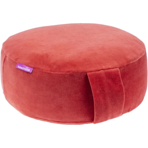 Farbenfreunde Yoga Bodenkissen Aus Nicky-Stoff – Ø 31 Cm – Höhe 11 Cm – Cinnamon 1