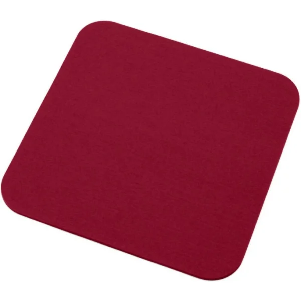 Hey-SIGN Sitzauflage Quadratisch Mit Gerundeten Ecken – 4er Set – 4er Set – Größe 40×40 Cm – Bordeaux 1