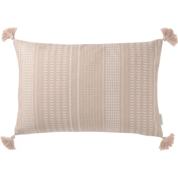 Tom Tailor Minimal Ethno Kissenhülle – 40×60 Cm – Taupe 1