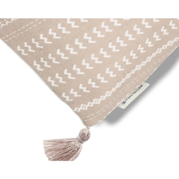 Tom Tailor Minimal Ethno Kissenhülle – 40×60 Cm – Taupe 5